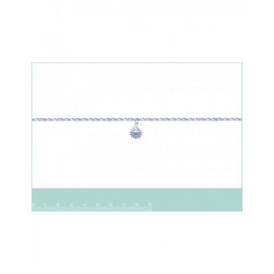 Chaîne de cheville Coque de Nacre Argent 925 rhodié 72010525