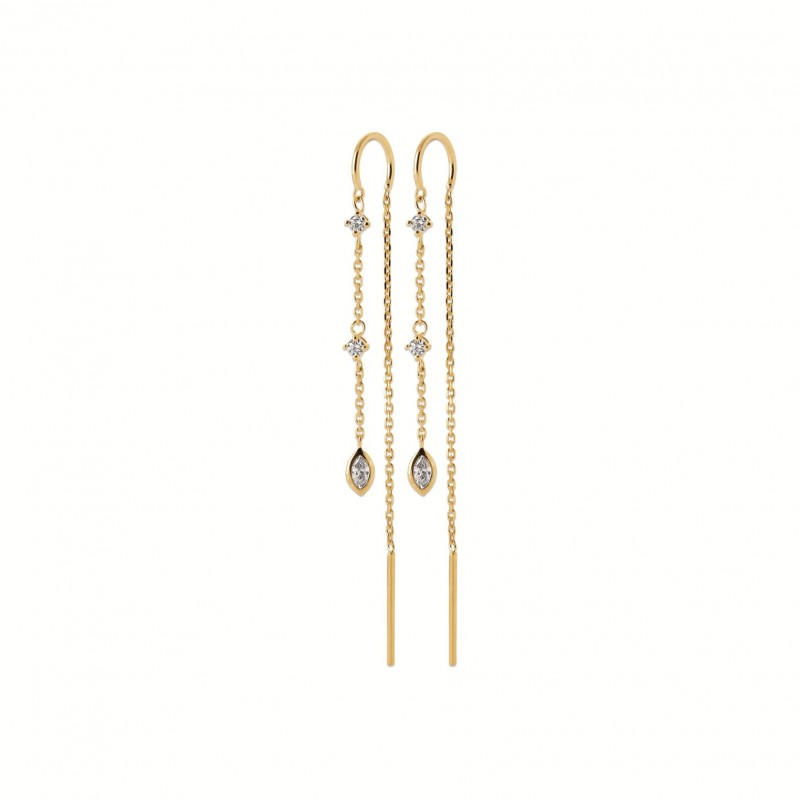 Boucles d'oreilles Coque de Nacre Plaqué Or 750 23019210