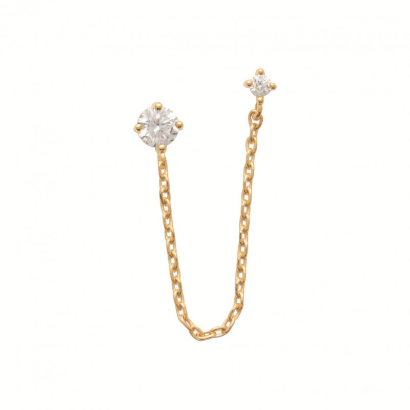 Boucle d'oreille Coque de Nacre Plaqué Or 750 23017010
