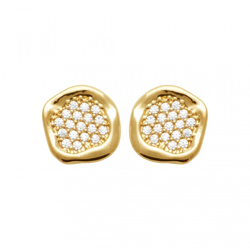 Boucles d'oreilles Coque de Nacre Plaqué Or 23006010