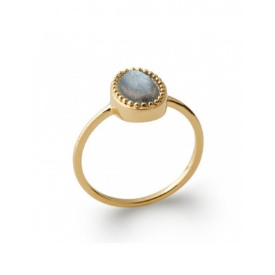 Bague Coque de Nacre Plaqué Or 750  et Labradorite 2276915