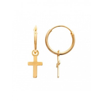 Boucles d'oreilles Coque de Nacre Plaqué Or 750 20213