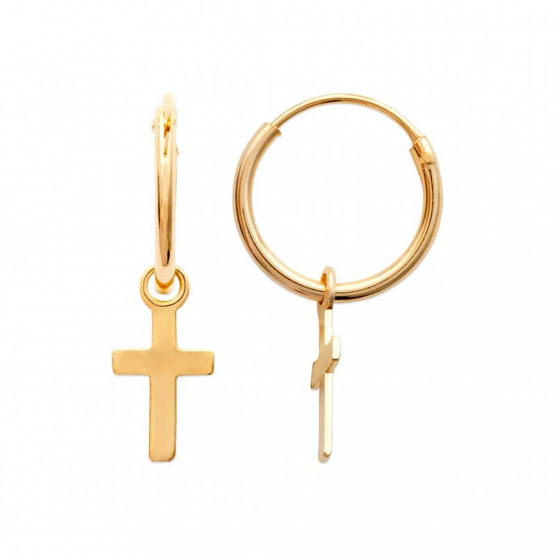 Boucles d'oreilles Coque de Nacre Plaqué Or 750 20213