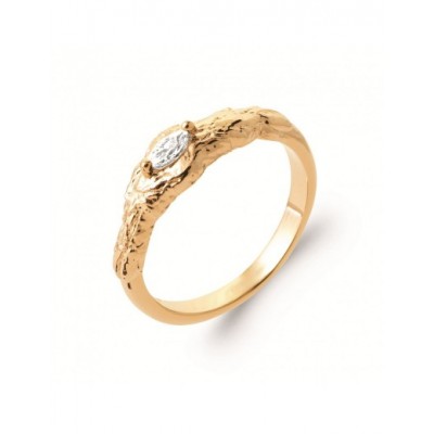 Bague Coque de Nacre Plaqué Or et pierre 20000910