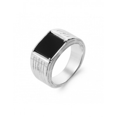 Bague Coque de Nacre Argent 925 et Agate noire 1977607