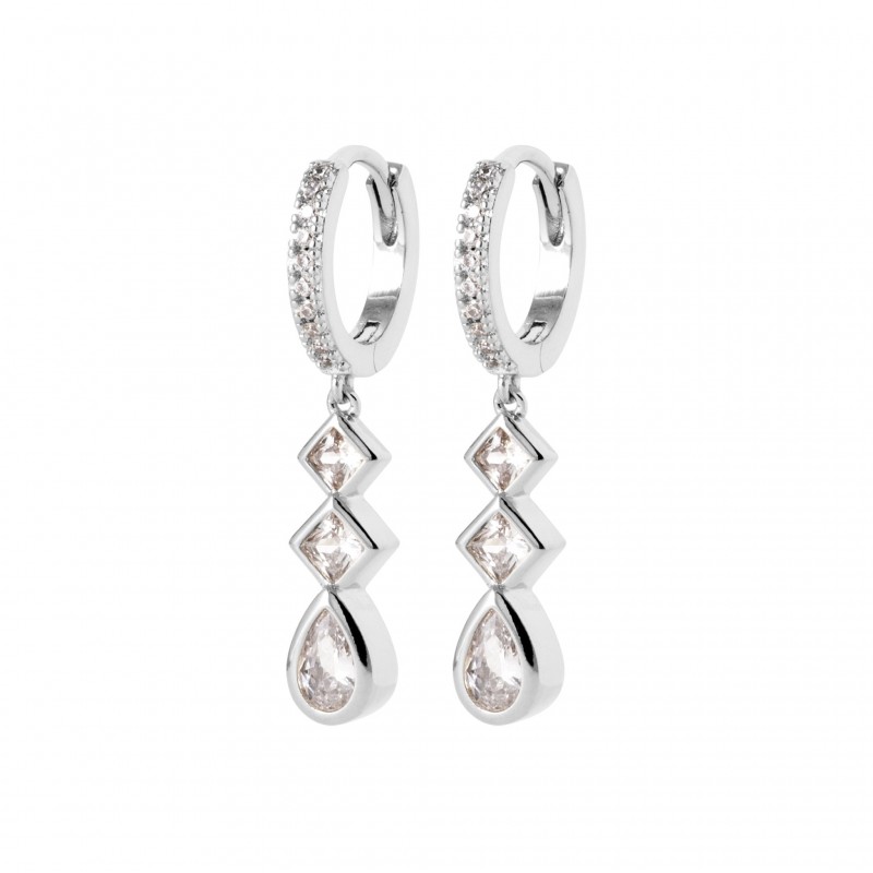 Boucles d'oreilles Coque de Nacre Argent 925 et pierre 1649310