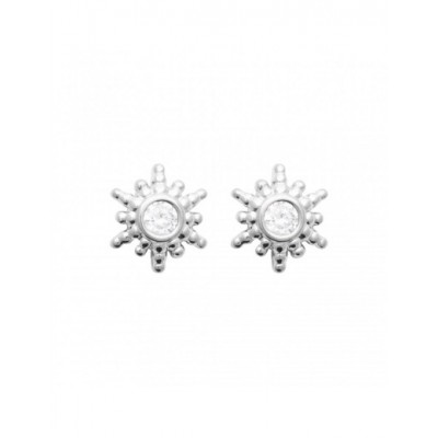 Boucles d'oreilles Coque de Nacre Argent 925 et pierre 1598410