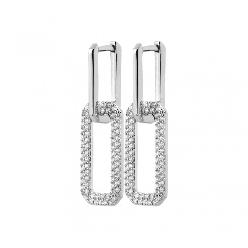 Boucles d'oreilles Coque de Nacre Argent 925 et pierre1591810