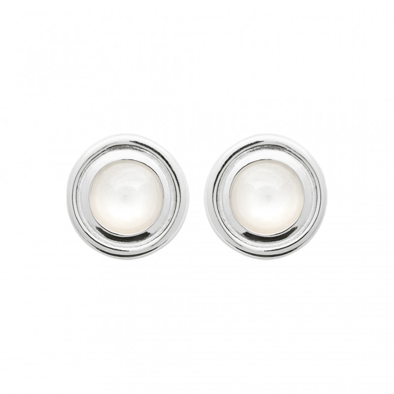 Boucles d'oreilles Coque de Nacre Argent 1565110