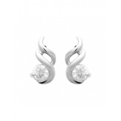 Boucles d'oreilles Coque de Nacre Argent et pierre 1436310