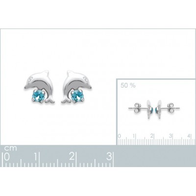 Boucles d'oreilles Coque de Nacre Argent 925 et cristal 14231796