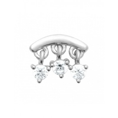 Boucle d'oreille Coque de Nacre Argent 925 et tige Titane 13074910