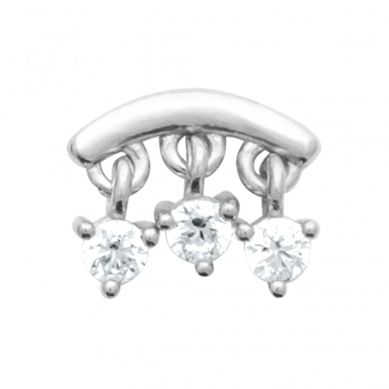 Boucle d'oreille Coque de Nacre Argent 925 et tige Titane 13074910