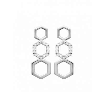 Boucles d'oreillse Coque de Nacre Argent 925 et pierre13069010
