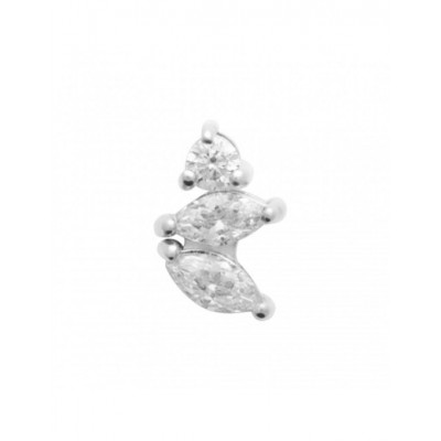 Boucle d'oreille Coque de Nacre Argent 925 et tige Titane 13068510