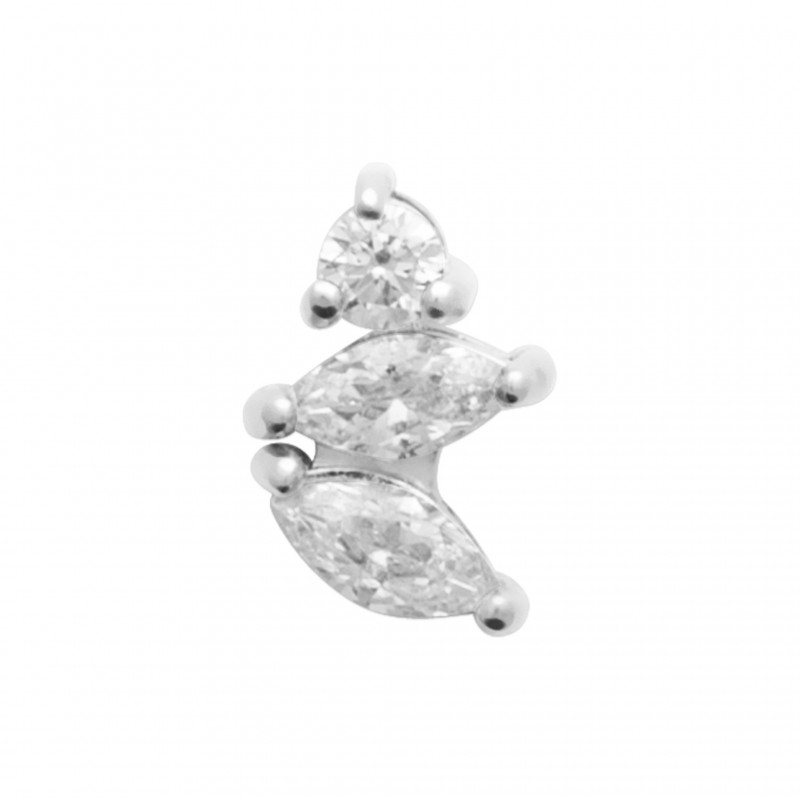 Boucle d'oreille Coque de Nacre Argent 925 et tige Titane 13068510