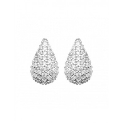 Boucles d'oreilles Coque de Nacre Argent 925 et pierre 13064010