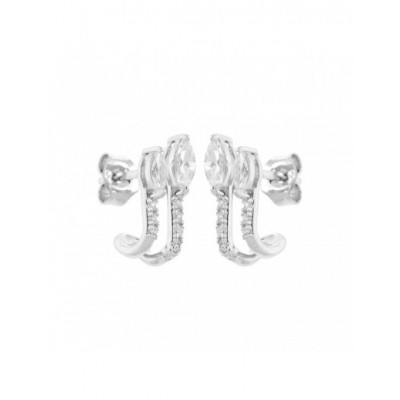 Boucles d'oreilles Coque de Nacre Argent 925 et pierre 13059610