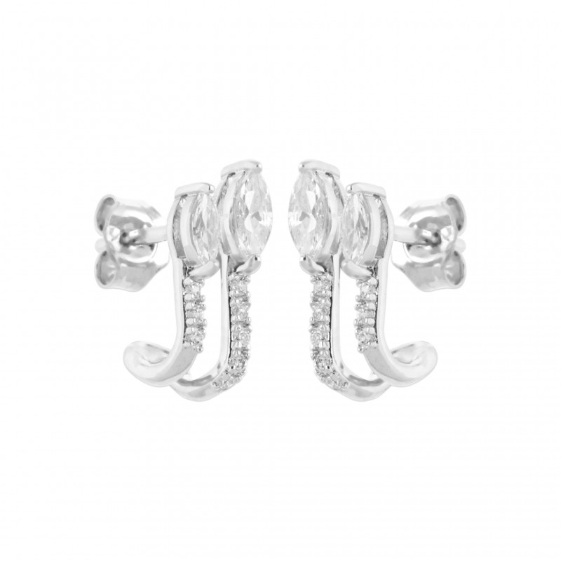 Boucles d'oreilles Coque de Nacre Argent 925 et pierre 13059610