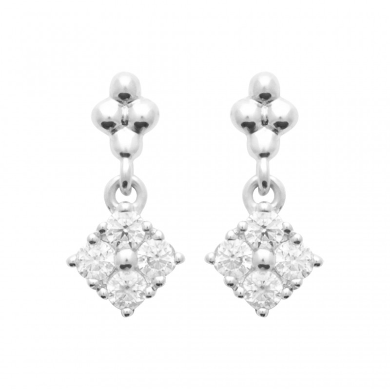 Boucles d'oreilles Coque de Nacre Argent 925 et pierre 13056610