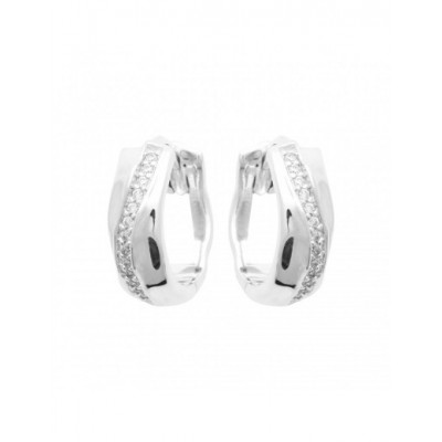 Boucles d'oreilles Coque de Nacre Argent 925 et pierre 13043910
