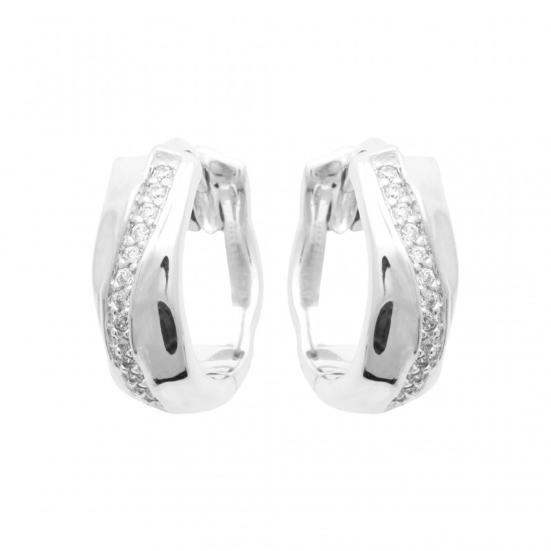 Boucles d'oreilles Coque de Nacre Argent 925 et pierre 13043910