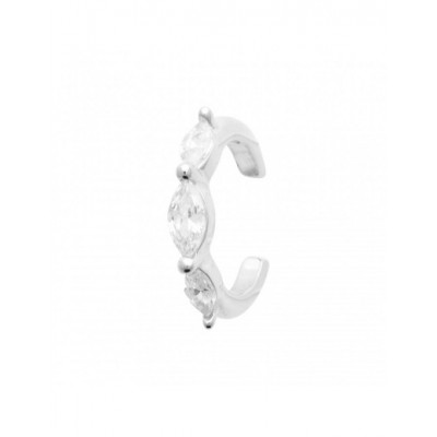 Boucle d'oreille Coque de Nacre Argent 925 et pierre 13042910
