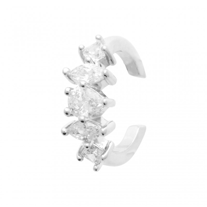 Boucle d'oreille Coque de Nacre Argent 925 et pierre 13042810