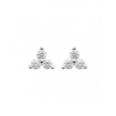 Boucles d'oreilles Coque de Nacre Argent 925 et pierre 13031310