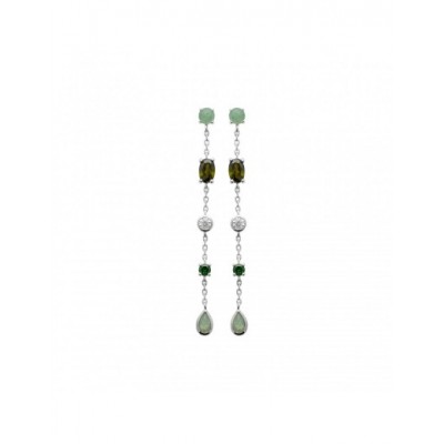 Boucles d'oreilles Coque de Nacre Argent 925 et pierre 13027450