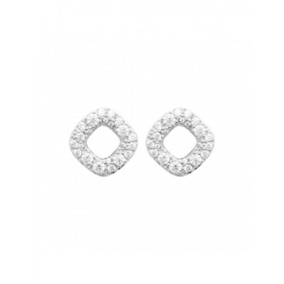 Boucles d'oreilles Coque de Nacre Argent 925 et pierre 13023810