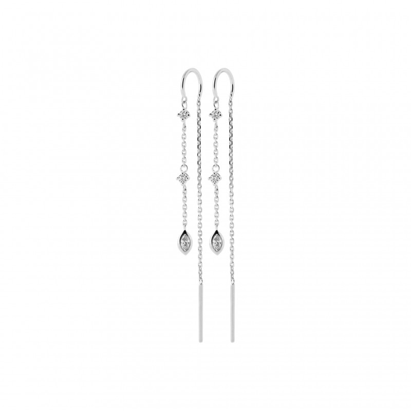 Boucles d'oreilles Coque de Nacre Argent et pierre 13019210