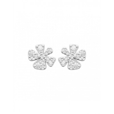 Boucles d'oreilles Coque de Nacre Argent et pierre 13018610
