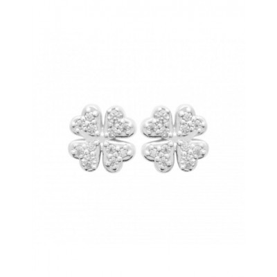 Boucles d'oreilles Coque de Nacre Argent et pierre 13018510