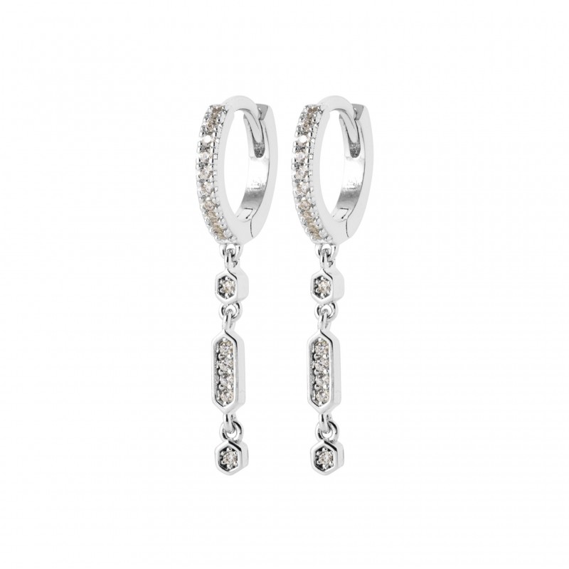 Boucles d'oreilles Coque de Nacre Argent et pierre 13008910