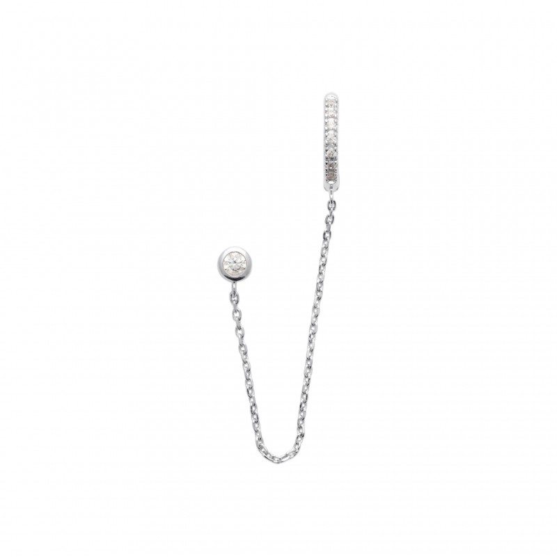 Boucle d'oreille Coque de Nacre Argent 925 et pierre 13004710