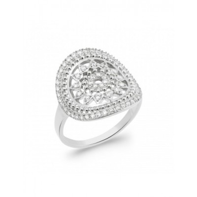 Bague Coque de Nacre Argent 925 et pierre 1287510