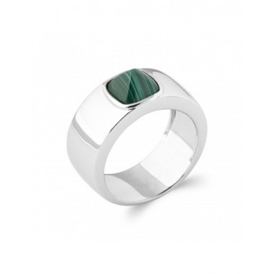 Bague Coque de Nacre Argent 925 et Malachite 1283050