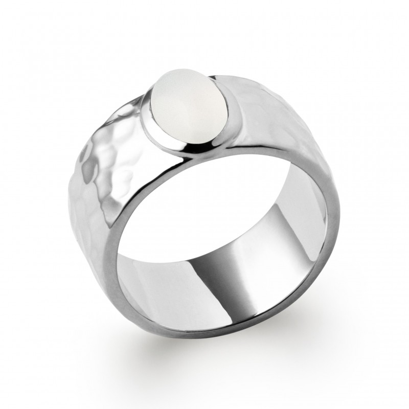Bague Coque de Nacre Argent 925 et Pierre de Lune 1274110