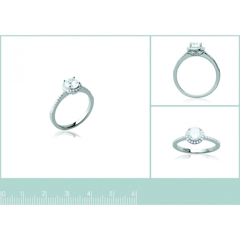 BAGUE ARGENT 925 RHODIE OZ MICROSERTI