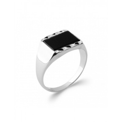Bague Coque de Nacre Argent et Onyx 1066206