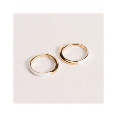Boucles d'oreilles Ana & Cha Plaqué Or 750 laqué blanc 621009814