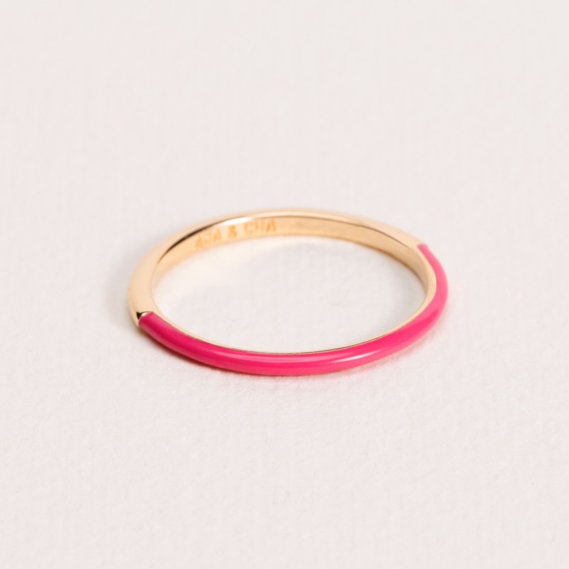 Bague Ana & Cha Plaqué Or 750 laqué rose 6210096
