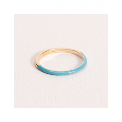 Bague Ana & Cha Plaqué Or 750 laqué bleu 6210094