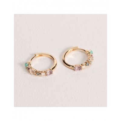 Boucles d'oreilles Ana & Cha Plaqué Or 750 et pierres véritables 620054718