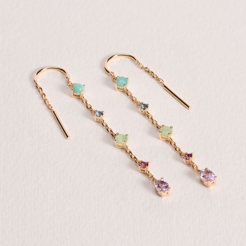 Boucles d'oreilles Ana & Cha Plaqué Or 750 et pierres véritables 6200546