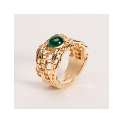Bague Ana & Cha Plaqué Or 750 et Agate 6200540