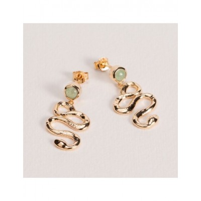 Boucles d'oreilles Ana & Cha Plaqué Or 750 et Aventurine 6200531