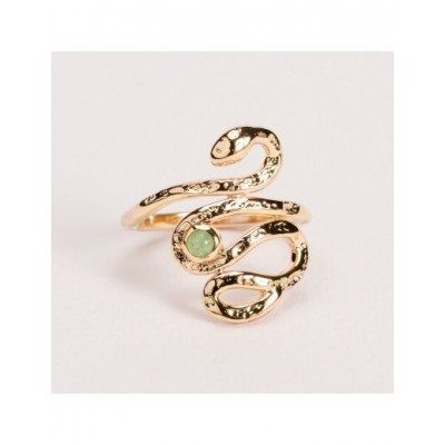 Bague Ana & Cha Plaqué Or 750 et Aventurine 6200530