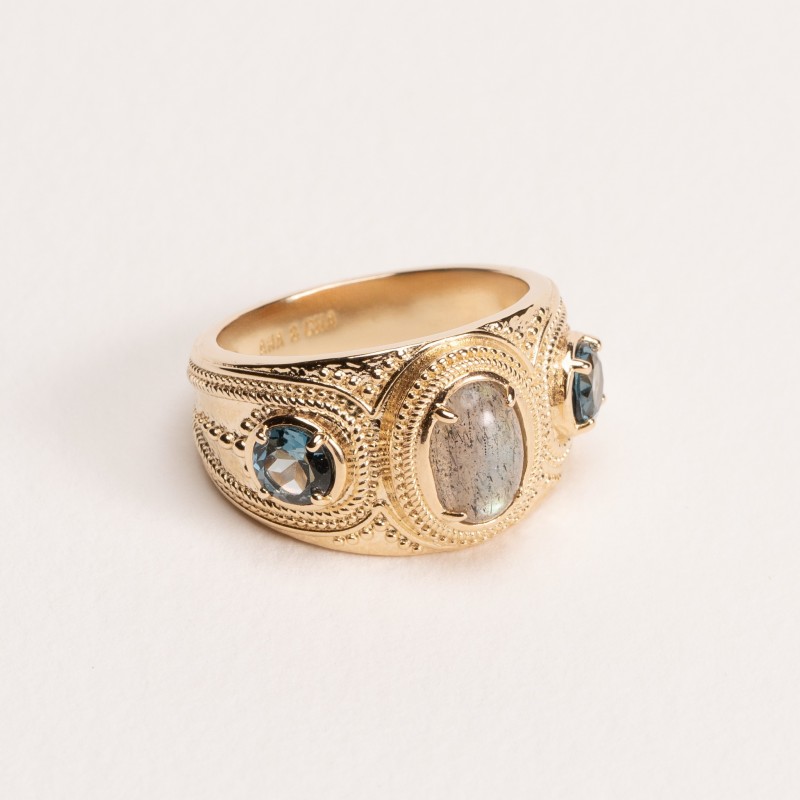 Bague Ana & Cha Plaqué Or 750 et Labradorite 6200522